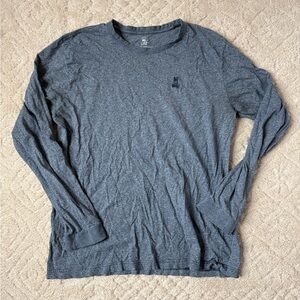 Psycho Bunny Mens Taylor Pique Long Sleeve Tee, Blue, Size 7